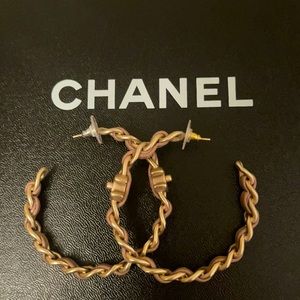 Authentic Chanel hoop earrings